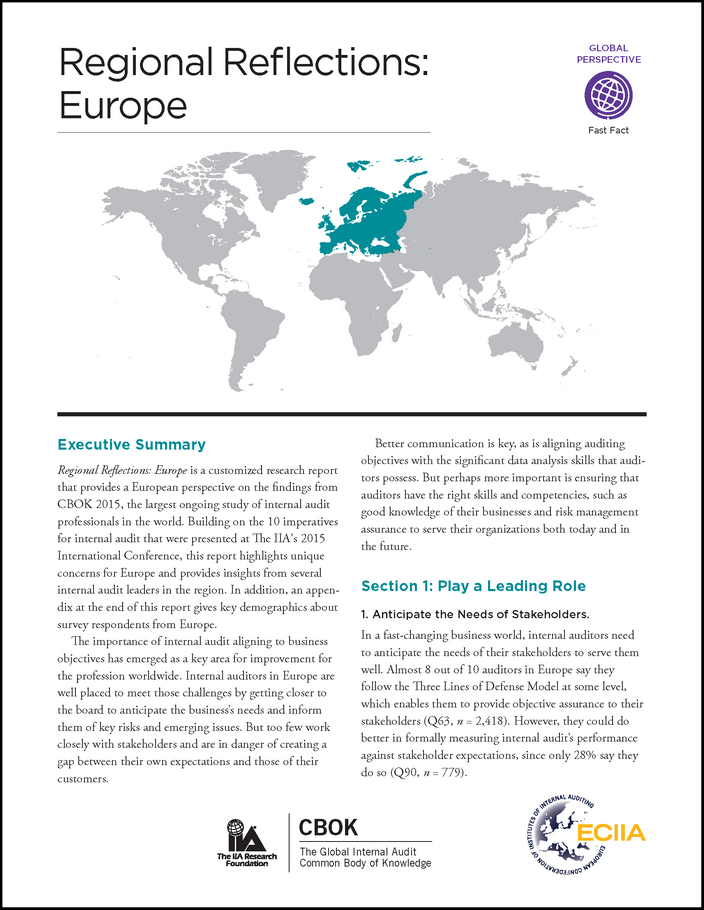 Regional Reflections: Europe