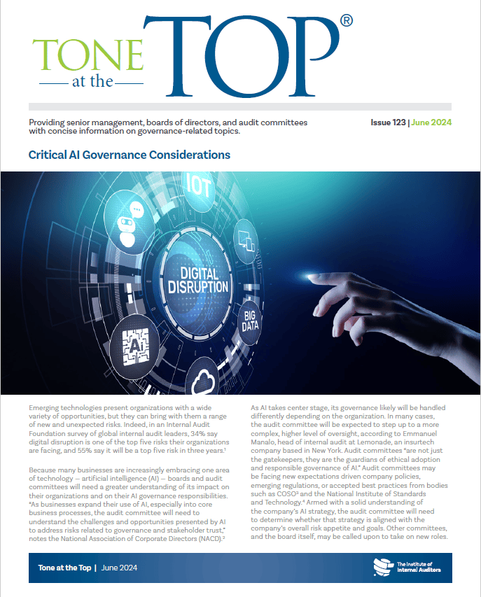Tone at the Top: Critical AI Governance Considerations