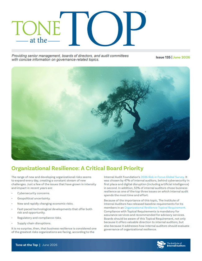 Organizational Resilience — A Critical Board Priority