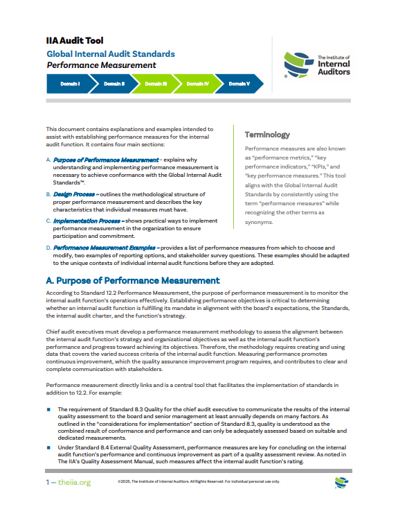 Performance Measurement Tool cover